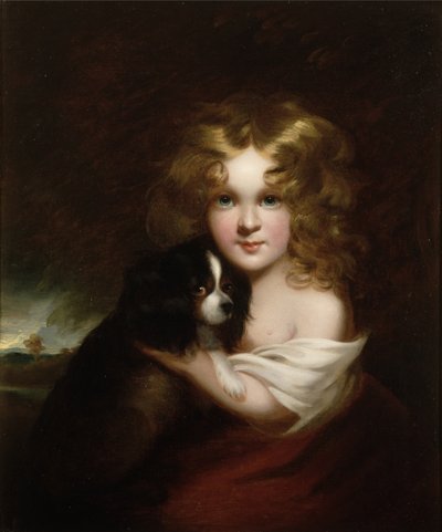 Young Girl with a Dog, c.1840 by Margaret Sarah Carpenter